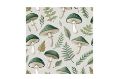 Scandinavian Mushroom Folk Seamless Pattern Product Image 3