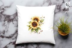 Sunflower and Coffee Beans Clipart Sublimation PNG Product Image 3