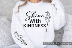 Shine With Kindness Christian Floral Sleeve PNG Design Product Image 3