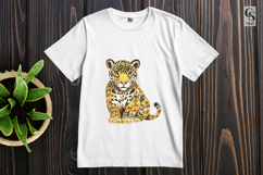 Watercolor Floral Leopard Clipart Sublimation PNG Product Image 3