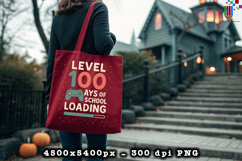 Level 100 Days of School Loading Sublimation PNG Product Image 4