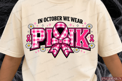 In October We Wear Pink ublimation Design Product Image 3
