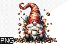 Coffee Gnome Sublimation - Clipart PNG Design Product Image 1