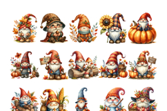 Fall Gnomes Clipart, Autumn Clipart Product Image 3