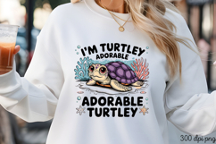 I'm Turtley Adorable PNG, Baby Animal Nursery Sublimatio Product Image 3
