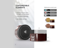 Amber Glass Jars - PSD Mockup Product Image 3