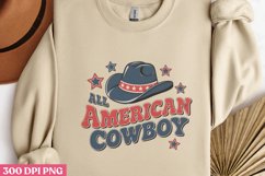 All American Cowboy PNG, Western 4th Of July Sublimation PN Product Image 3