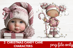 Christmas Candy Cane Characters Clipart Product Image 1