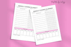 Aesthetic Weekly Chores Planner Template | Editable Canva Product Image 2