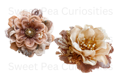 Flowers, Lace Material, Ephemera, PNG, Junk Journal, clipart Product Image 2