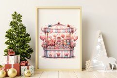 Valentine booths watercolor clipart Product Image 3