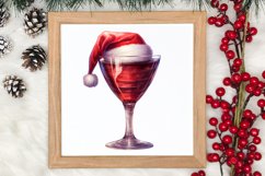 Christmas Wine Cup Sublimation Clipart Product Image 3