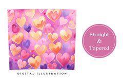 Cute Hearts Tumbler Wrap, Valentine&#039;s Day Tumbler Design Product Image 3