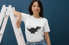 Cute Dinosaur Silhouette Embroidery Design Product Image 3