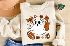 Cute Football Ghost Clipart PNG Design Product Image 3