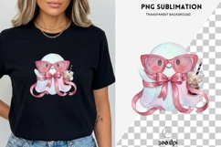 Cute Pastel Halloween Ghost Clipart, Coquette Ghost PNG Product Image 3