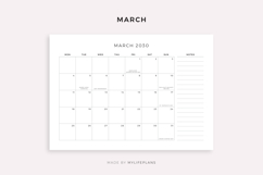 2030 Monthly Planner with Holidays, Landscape, Printable Product Image 3