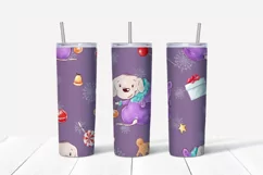 Winter cute Girl Skinny tumbler wrap design Product Image 4