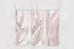 Pink Agate Gold Marble 20 oz sublimation design tumbler Product Image 1