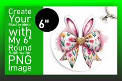 Playful Circle PNG for Sublimation , Easter Bunny Product Image 1
