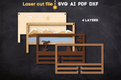 Swimming Medal Holder SVG laser cut file for Glowforge Product Image 3