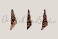 3 Leaves Earrings SVG File for Laser Cut and Glowforge, Product Image 1