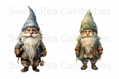 Gnome, Christmas, Ephemera, PNG, watercolor, Clipart Product Image 3