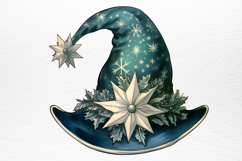 Vintage Green Christmas Clipart PNG Product Image 3