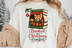 Christmas Red Panda PNG, Cozy Book Lover Christmas PNG, Read Product Image 4