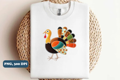 Thanksgiving Png Patchwork Turkey Png sublimation Product Image 4