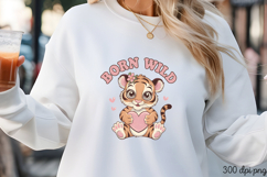 Born Wild PNG, Baby Animal Nursery Sublimation Product Image 1
