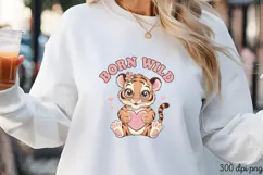 Born Wild PNG, Baby Animal Nursery Sublimation Product Image 1