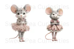 Mouse, Mice, Shabby Chic, Ephemera, PNG, Clipart Product Image 3
