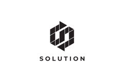 Solution Letter S Hexagon Logo Design Vector Product Image 3