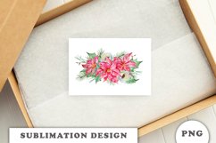 Watercolor Christmas bouquet sublimation Product Image 3