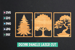 Tree Wall Art SVG - Tree Templates Cut Files Product Image 1