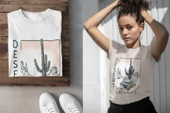 Desert Dreamer png, Sublimation, Retro png, Cactus png Product Image 3