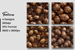 3D Autumn Acorn Pattern Digital Paper Product Image 3
