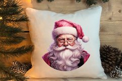 Vintage Black Pink Santa Claus Sublimation Clipart Product Image 3