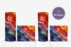 Liquid Waves Tumbler Sublimation, Colorful Tumbler Wrap Product Image 3