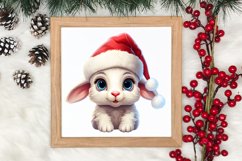 Christmas Farm Animal Peeking Clipart Sublimation Product Image 3