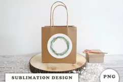 Watercolor Christmas Floral Wreath png Product Image 3