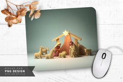 Traditional Nativity Scene Soft Colors Mouse Pad PNG Design Product Image 1