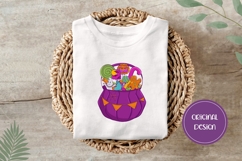 Hand Drawn Halloween Witch Cauldron Illustration, Sweets PNG Product Image 3