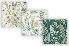 Sage Meadow Digital Paper Pack, Seamless Watercolor Product Image 3