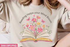Reading helps your PNG, Book Lover Sublimation PNG Product Image 3