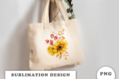 Watercolor Autumn Sunflowers png Product Image 3