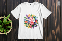 Colorful Floral Bouquet Flower Ball Sublimation PNG Product Image 2