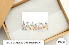 Watercolor Flowers Seamless Border png Product Image 3