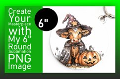 Watercolor Halloween Cow Round Design Product Image 1